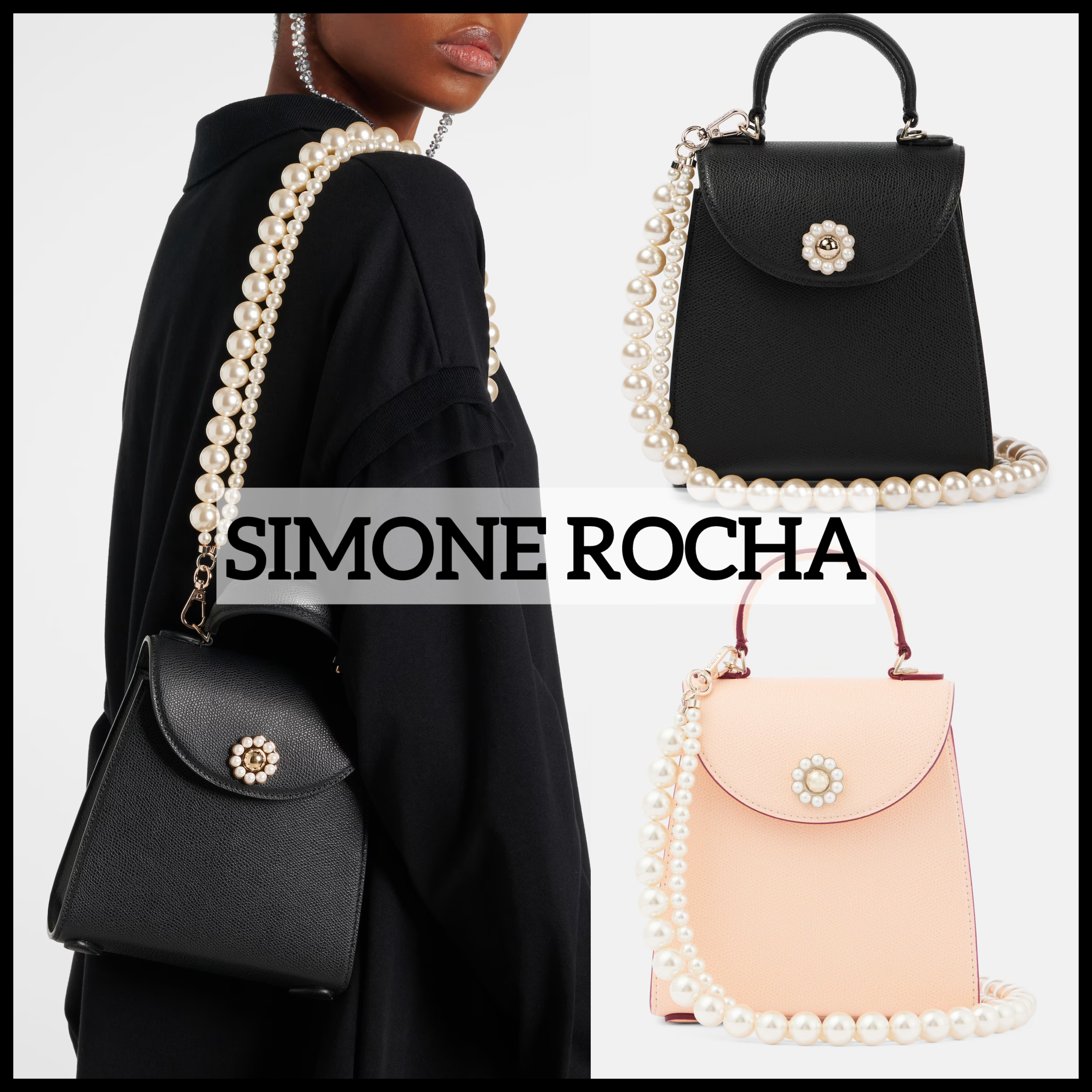 【SIMONE ROCHA】Valentine Mini leather shoulder bag