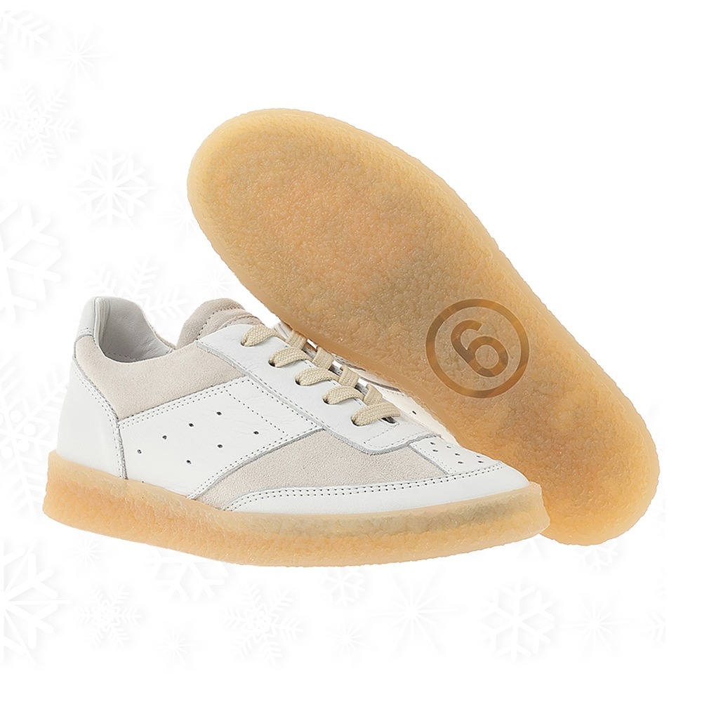 MM6 Maison Margiela★(w) Suede Panel Leather Sneakers★人気