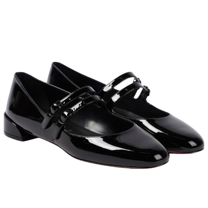 Christian Louboutin★エナメル ロゴ バレエ フラット★関税込
