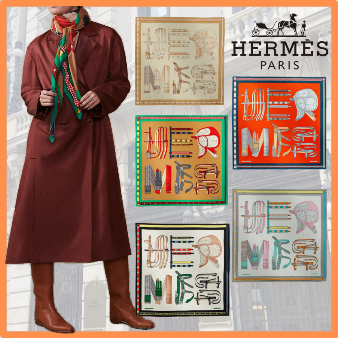 【コーデのアクセントに♪】HERMES カレジェアン