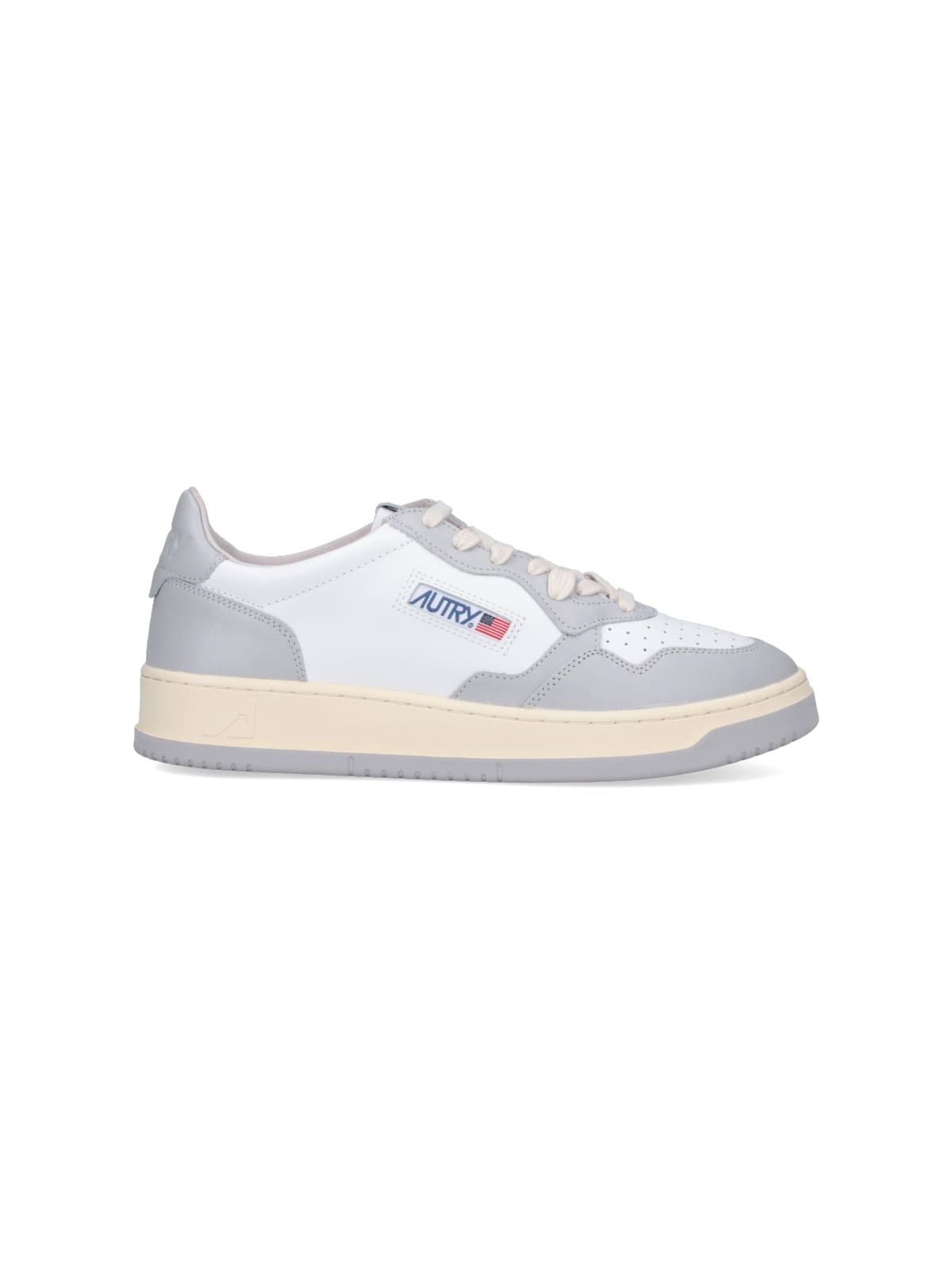 【送料&関税込】Autry Grey And White Two-tone Leather Medali