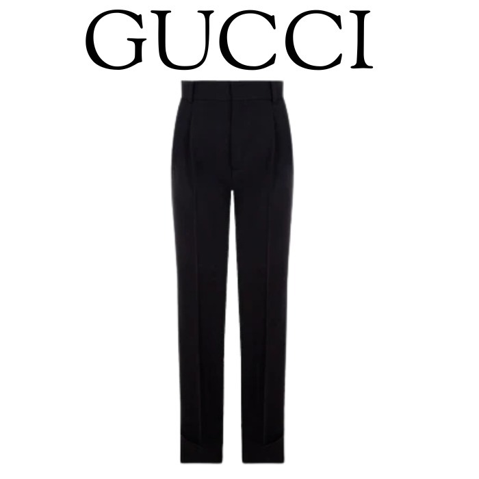セール【GUCCI】シンプル☆ウール ストレートレッグ パンツ