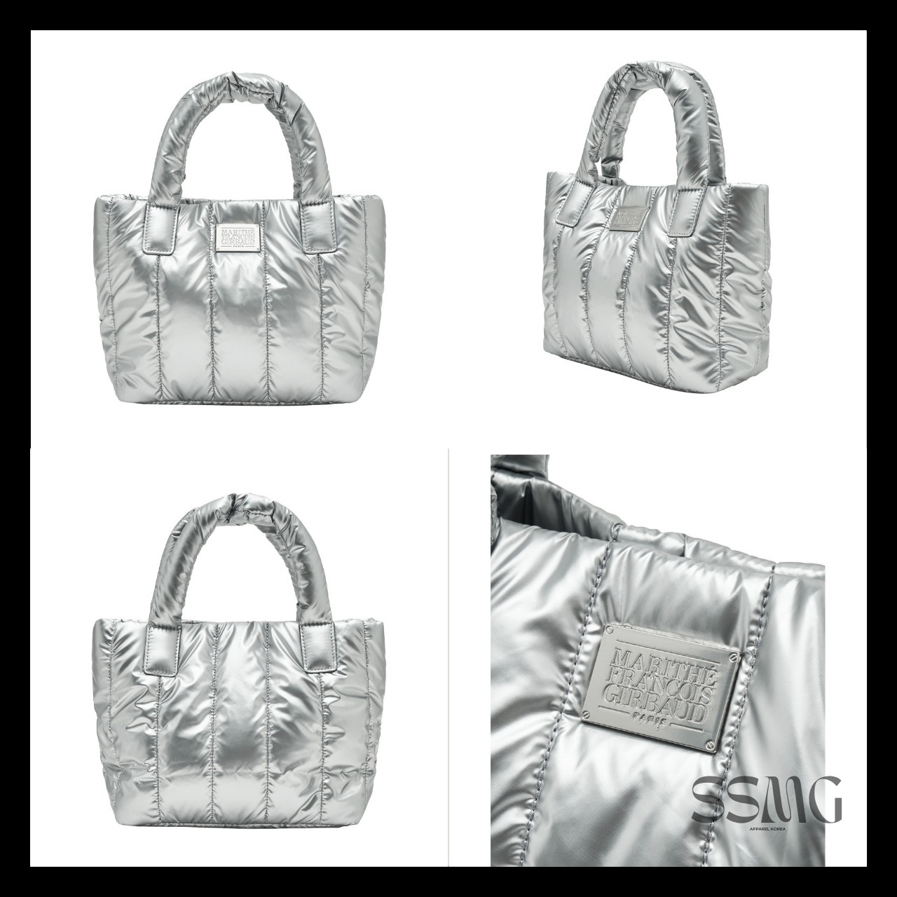 MARITHE★[正規品] 韓国大人気 CLASSIC LOGO GLOSSY PADDING BAG Marithe CLASSIC LOGO GLOSSY PADDING BAG pink | KAZUE