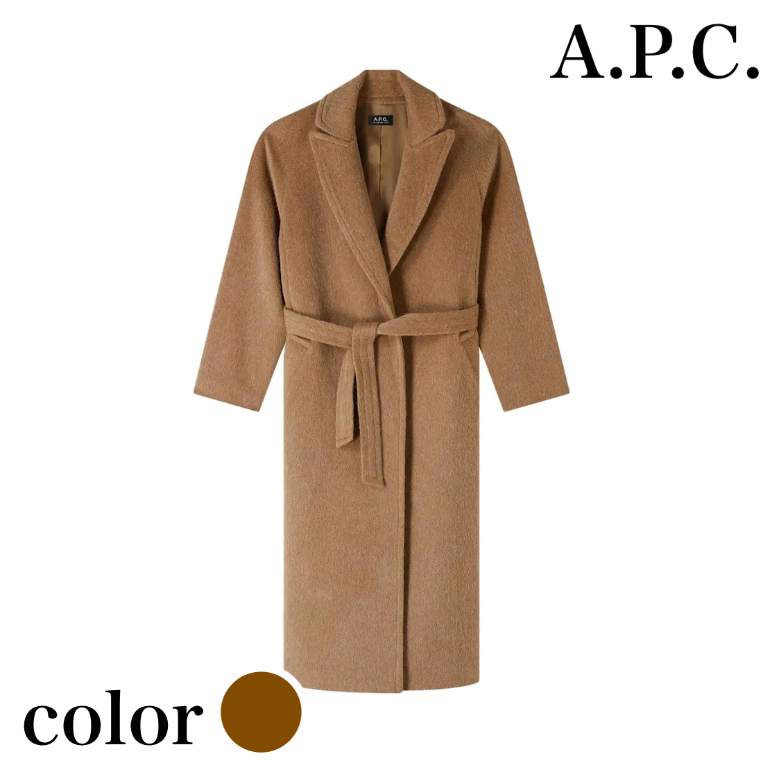 24AW【A.P.C.】Straight Hem Belted Coat