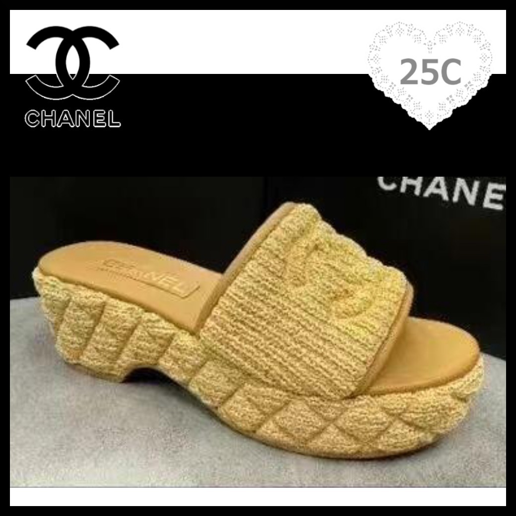 涼し気で春夏コーデにぴったり♪】CHANEL 厚底サンダル