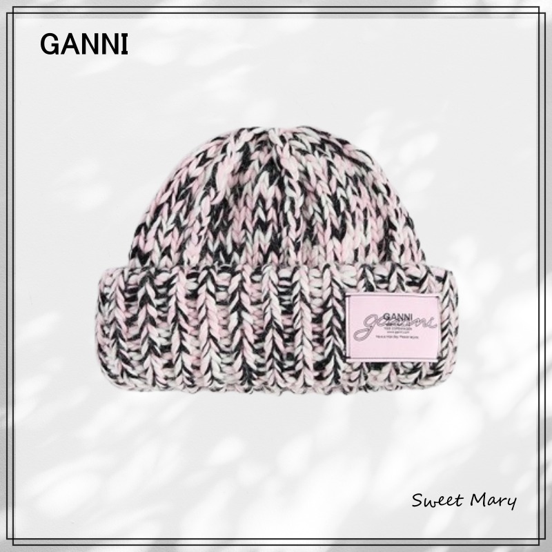 GANNI☆グラフィック ウール ハンドニット ビーニー♪【送料込】