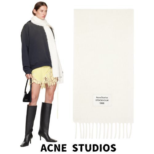 【Acne Studios】フリンジ アルパカ マフラー