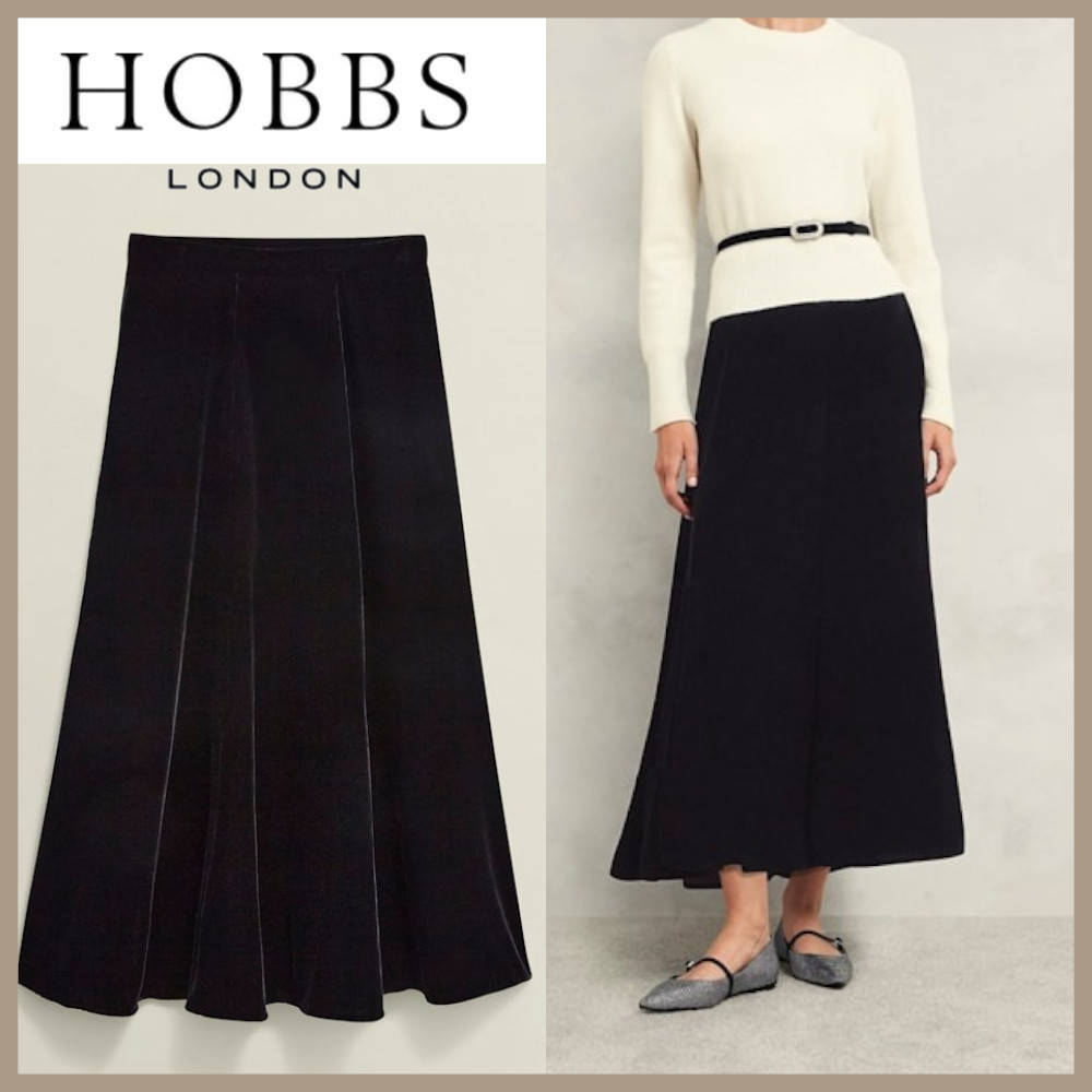 ★Hobbs London★ チャータリス ベルベット スカート