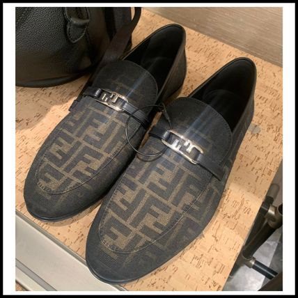 モカシン ブラック（黒）系 FENDI(フェンディ) 靴・ブーツ