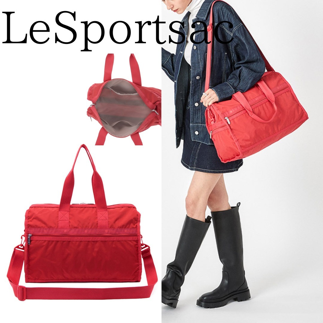 ■LeSportsac■DELUXE MED WEEKENDER ロージーレッド