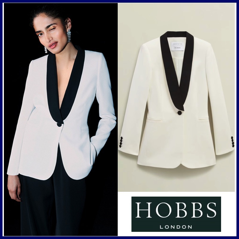 限定商品☆【HOBBS】オシャレバイカラー♪知的モードジャケット