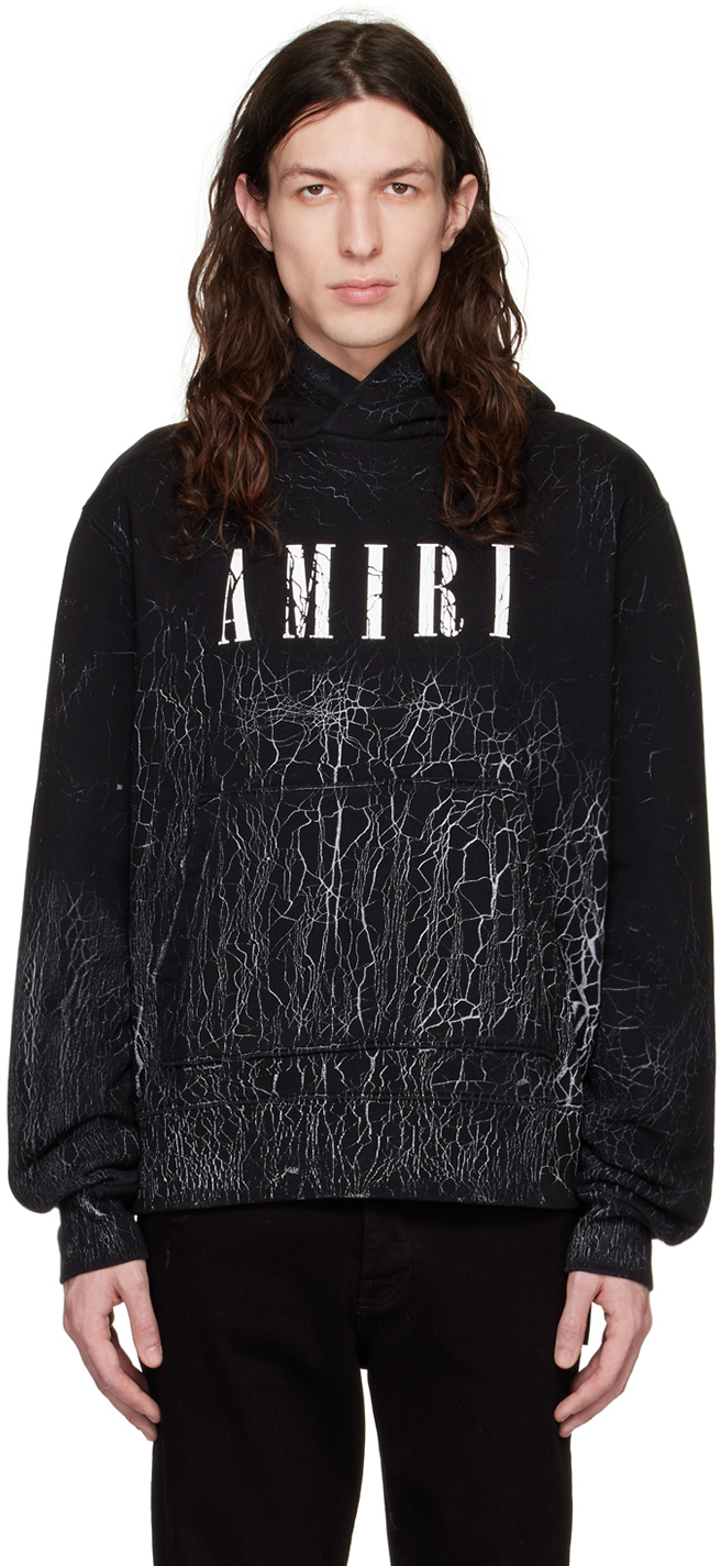 【関税込み】AMIRI ブラック クラックダイ フーディ
