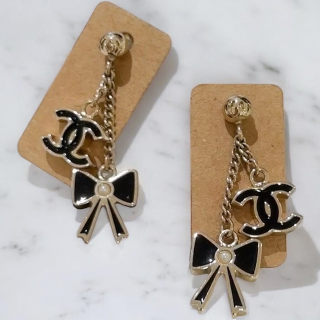 【USED】CHANEL ロゴリボン ピアス