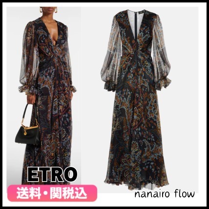 ★ETRO★ シースルー プリントシルクガウン 送料関税込
