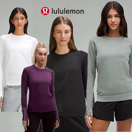 【lululemon】シームレス☆Rest Less Pullover 長袖リブトップス