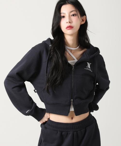 アウターその他 AVANDRESS AV LOGO CROP HOOD ZIPUP NAVY