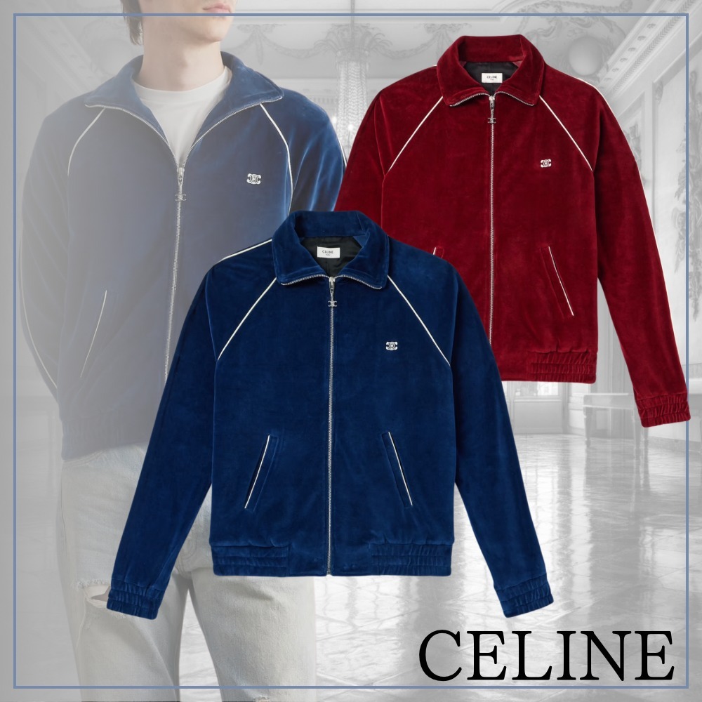 【特別感】CELINE ベロアスリムフィット トラックジャケット