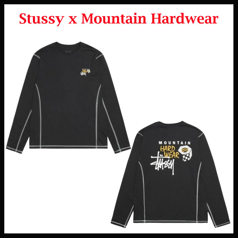人気 ☆STUSSY X MOUNTAIN HARDWEAR☆ LS T-SHIRT STEALTH GREY