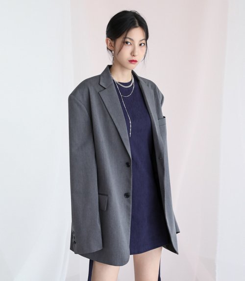 アウターその他 AVANDRESS Boyfriend Single Blazer GRAY