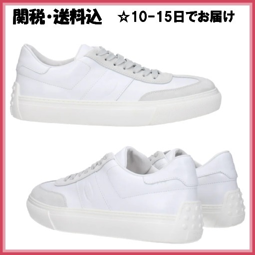 TOD'S■トッズ ロゴ レザー レースアップ スニーカー 白