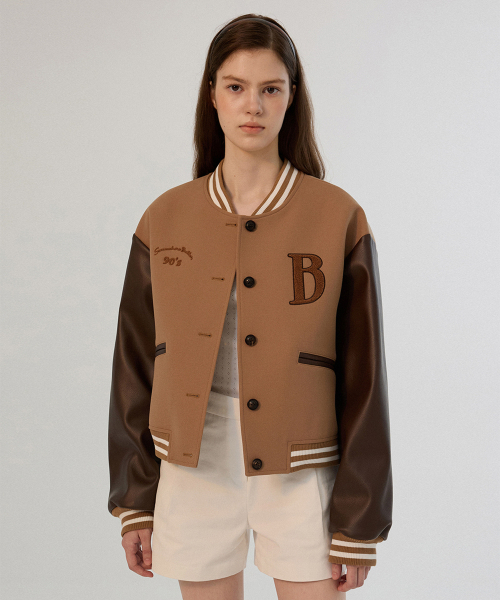 アウターその他 SOMEWHERE BUTTER. 90s Vintage Varsity Jumper Brown S4FJP02BR