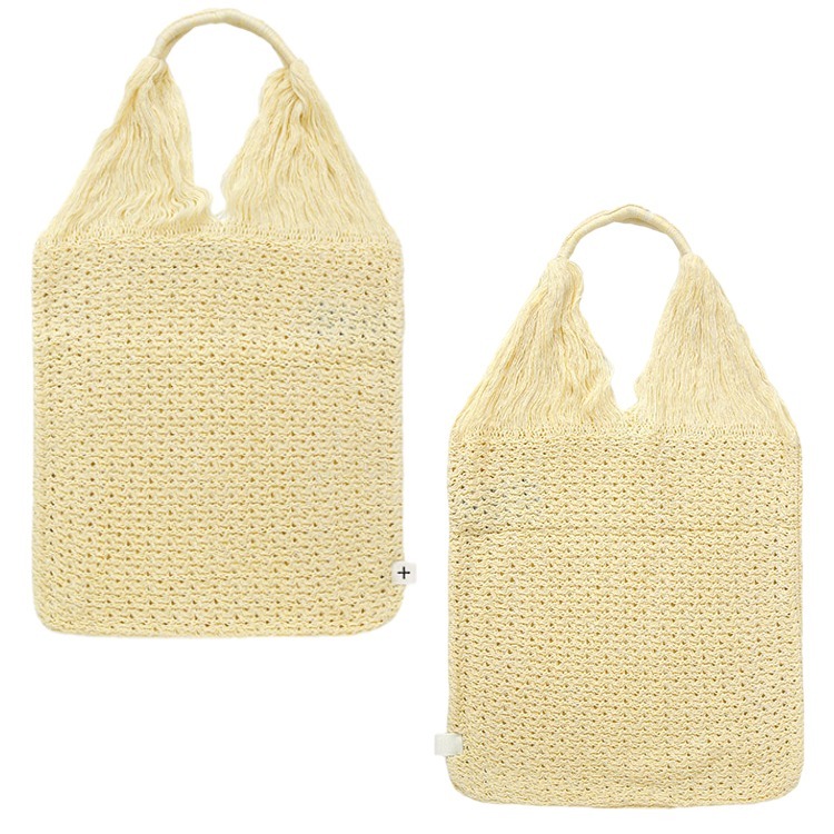 JIL SANDER☆ニット素材 コットン トートバッグ YELLOW LADIES