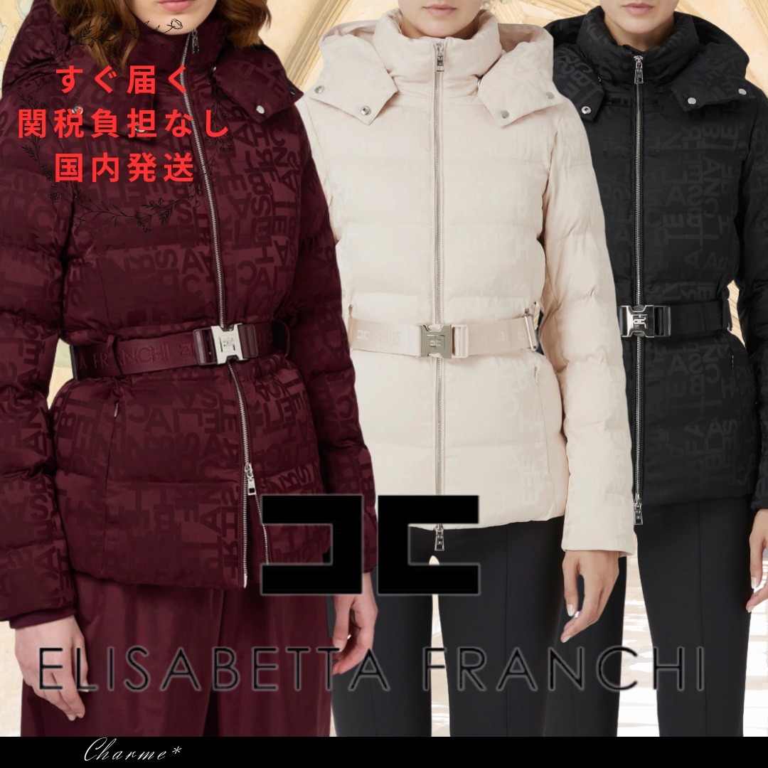 【すぐ届く】ELISABETTA FRANCHI ショートダウンジャケット