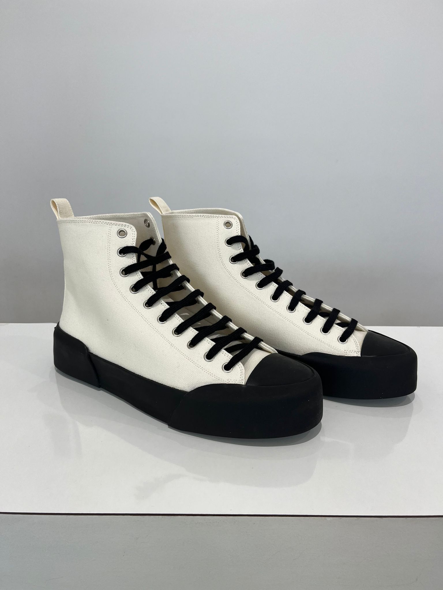 VIPセール●Jil Sander●バイカラー キャンバススニーカー