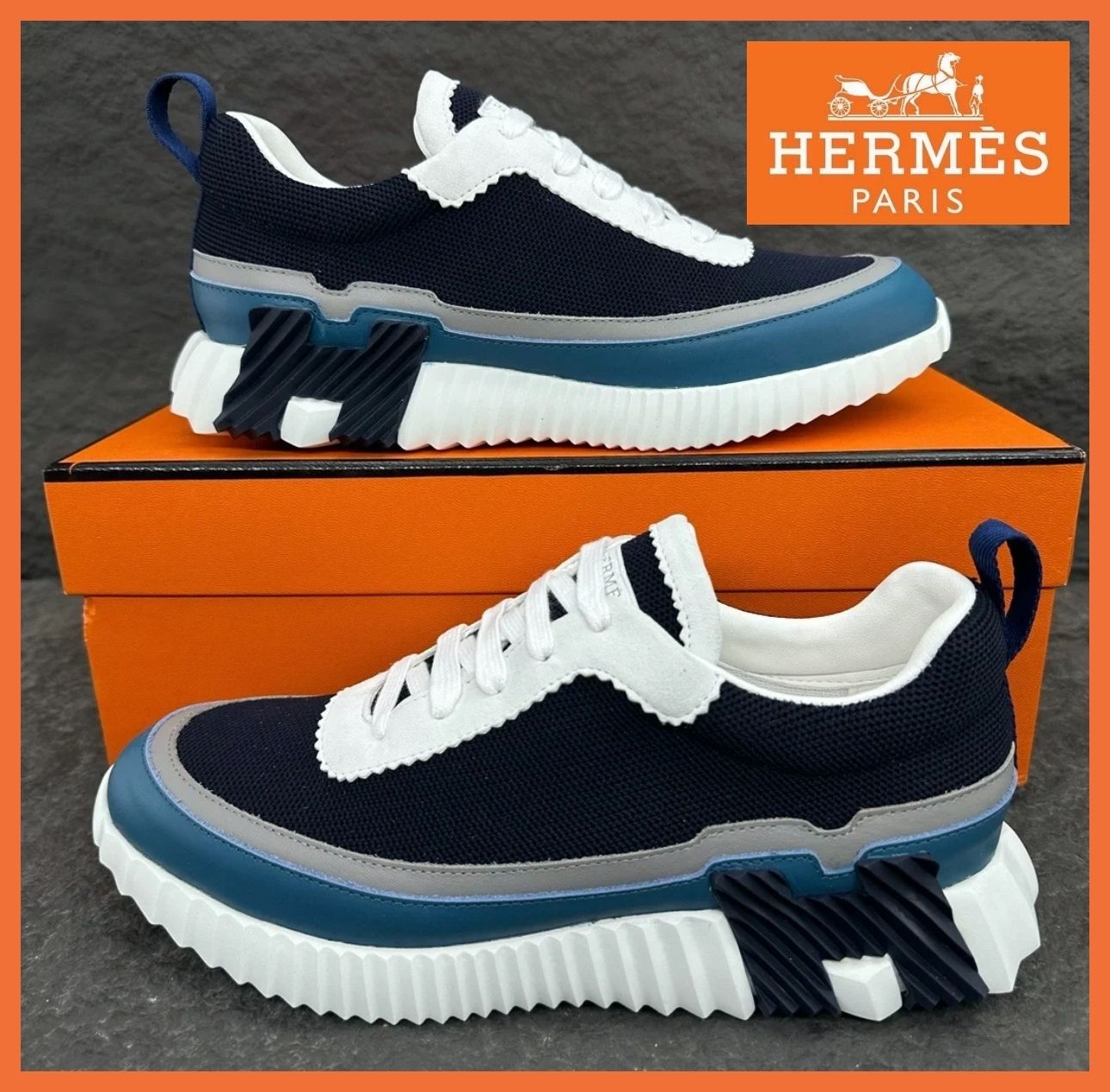 〈普段使いしやすい♪〉HERMES スニーカー バウンシング