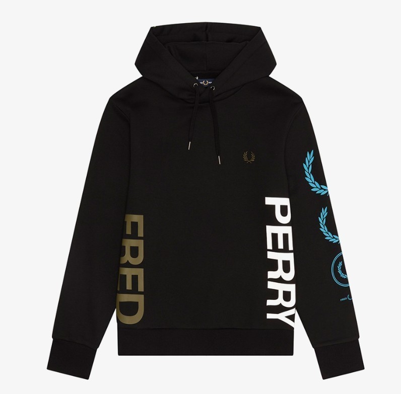 【FRED PERRY】Graphic Branding Hooded Sweatshirt