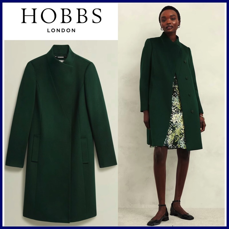 大人気☆【HOBBS】モードに♪上質ウール100％コート