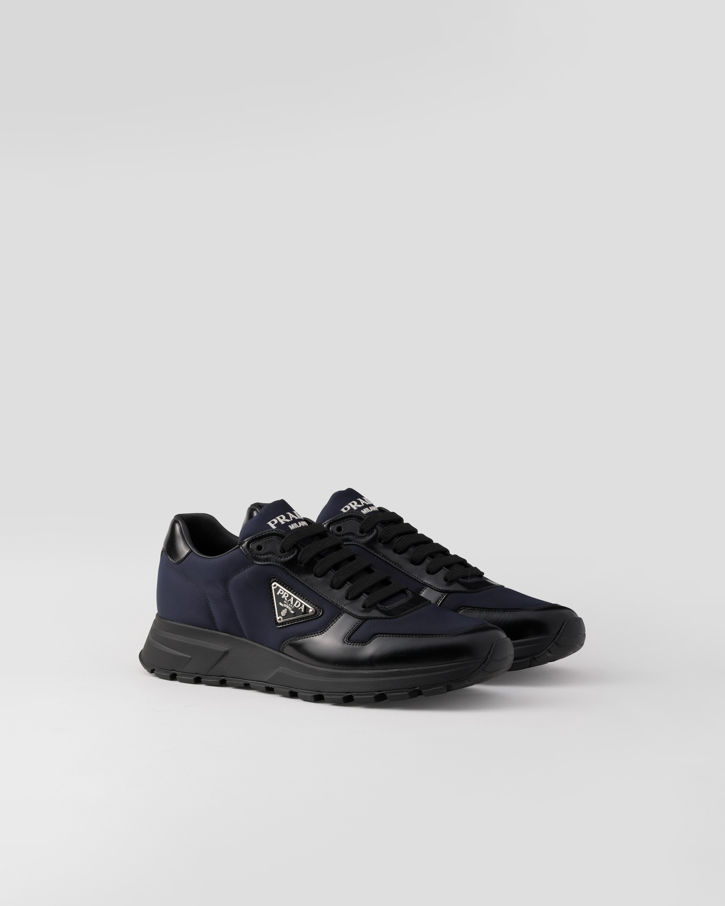 Prax 01 Re-Nylon and brushed leather sneakers スニーカー