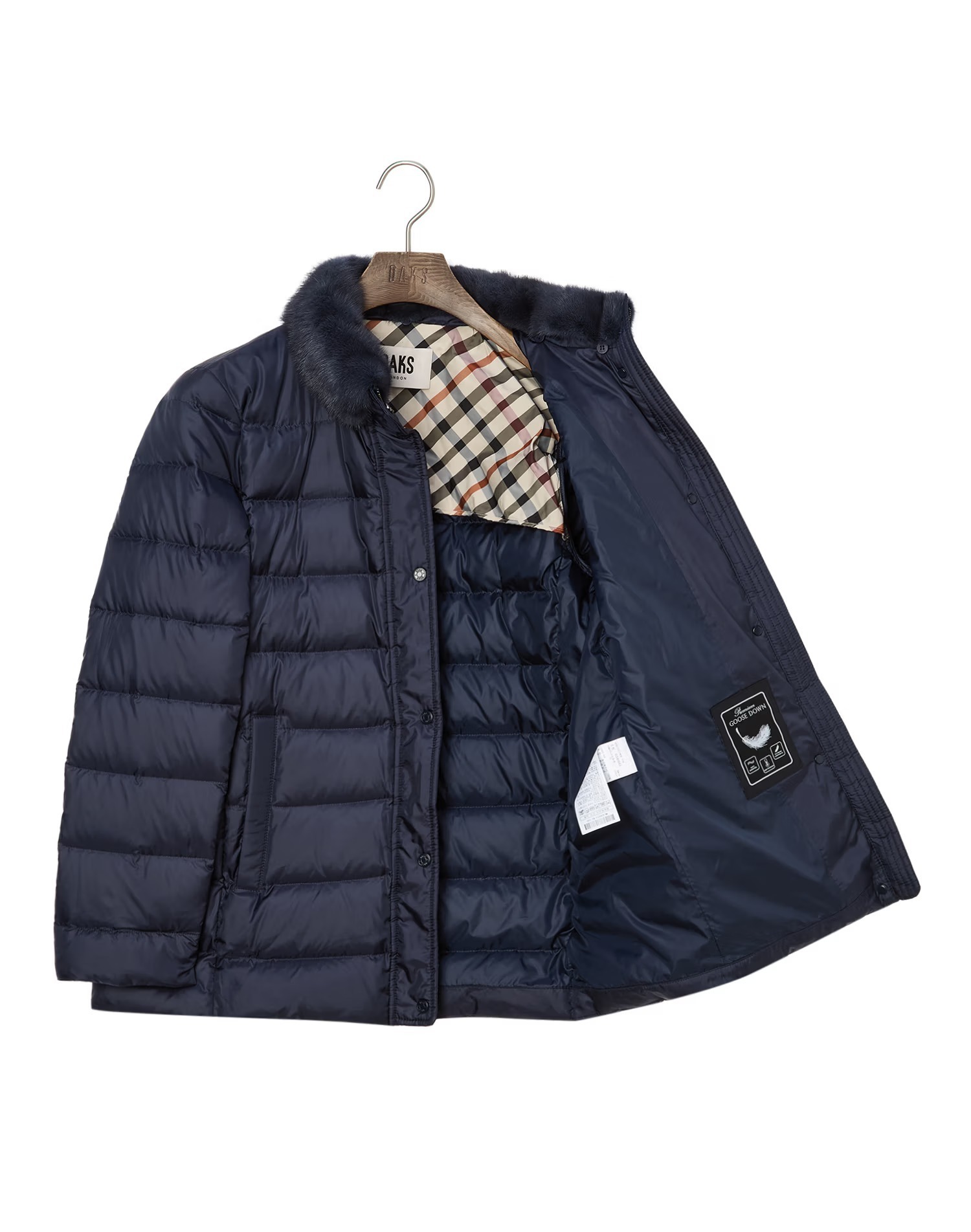 ◆DAKS 取り外し可能なファー付きグースダウンジャンパー ◇DAKS 取り外し可能なファーグースダウンパッド入りジャンパー