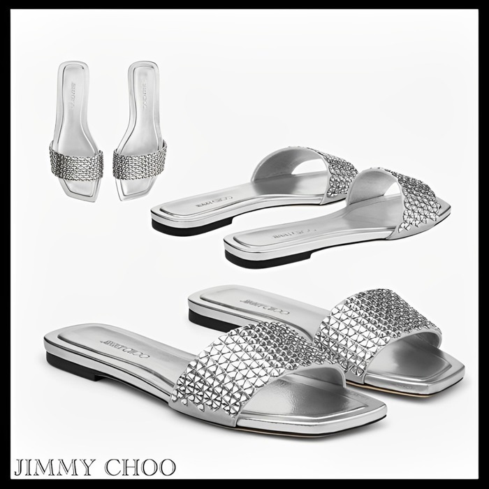 JIMMY CHOO Clovis Flat シマースエード フラット