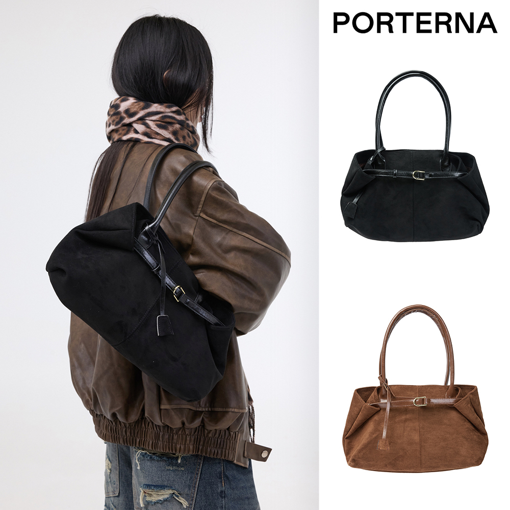 【PORTERNA】Willow suede shoulder bag