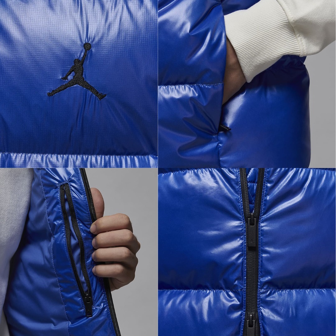 新品 NIKE ナイキ JORDAN 中綿 ダウンベスト ブラック XL 新品 NIKE JORDAN ジャンプマン エア パファー ベスト【XL