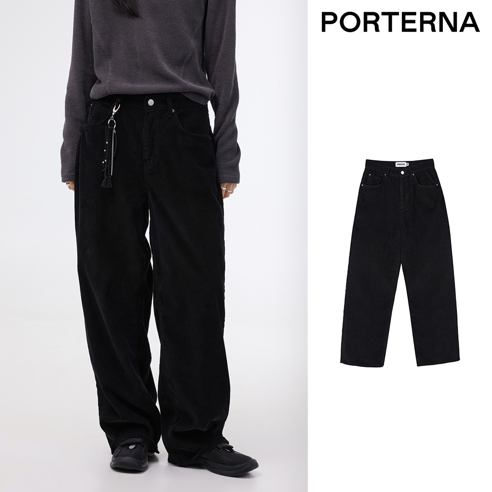 【PORTERNA】24FW★ [PRTN]heart brushed corduroy wide PT
