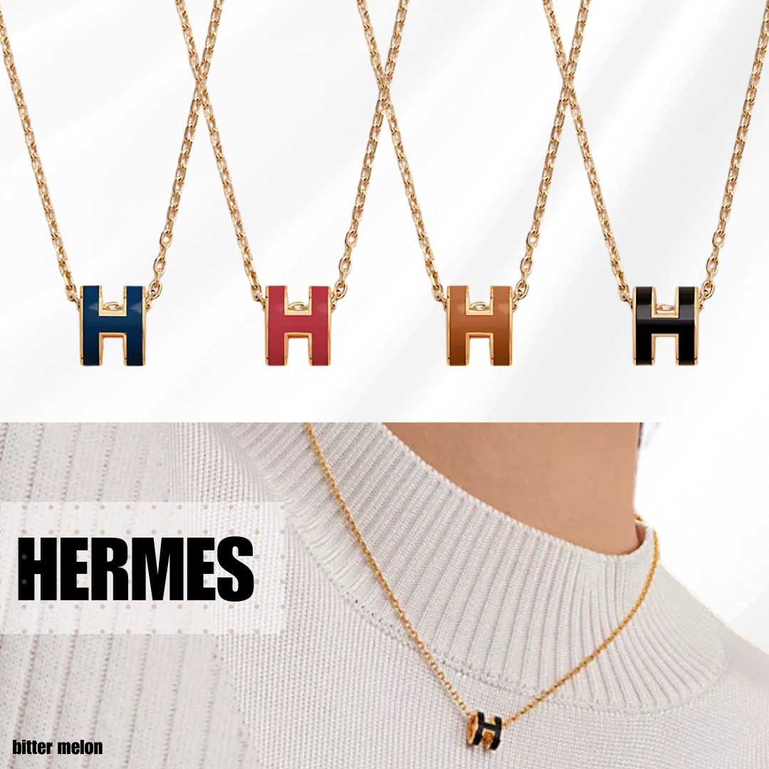 Hermes◆Mini Pop H pendant ミニ ポップ H ペンダント ゴールド