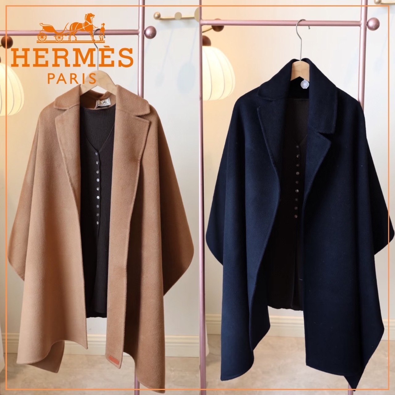 エレガントな大判サイズ♪【HERMES】《Trompe l'Oeil》ストール