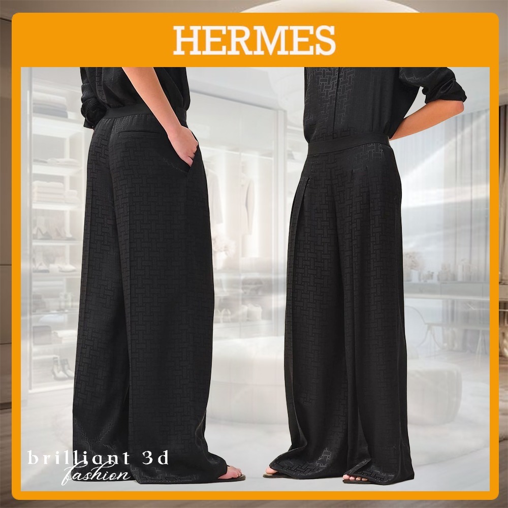 大人シックなデザイン♪】HERMES パンツ