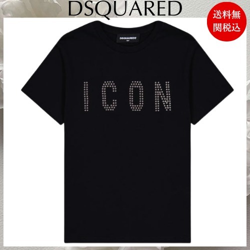 DSQUARED】大人もOK！ICON キラキラロゴTシャツ☆国内発 (D