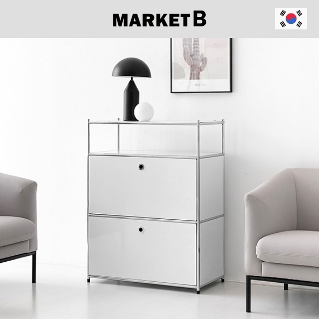 [Market B] SIMPLIE 1x3 収納タンス 2扉 BC614 | ピュアホワイト