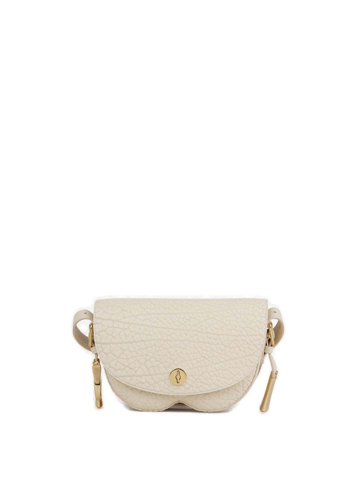【送料&関税込】Burberry Granulated Foldover-top Shoulder Ba