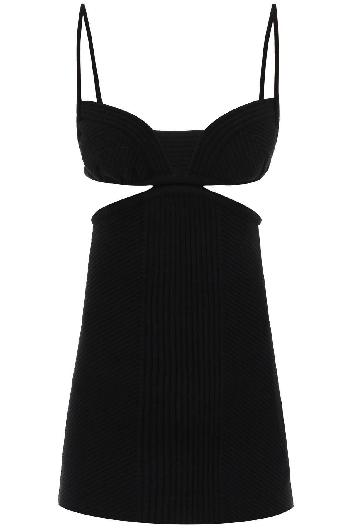 【送料&関税込】Off-White Black Viscose Blend Mini Dress