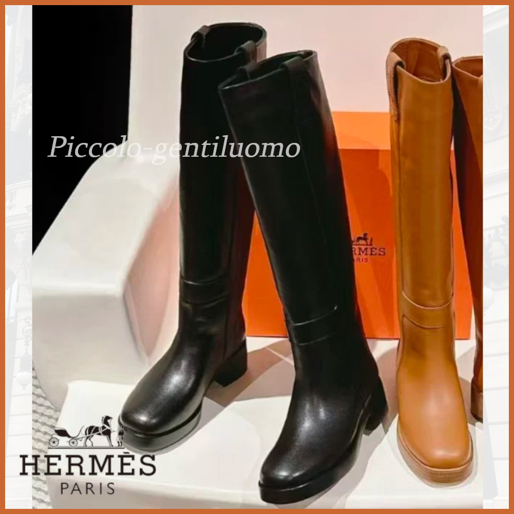 【エレガントに仕上げる♪】エルメス★Horse ロングブーツ
