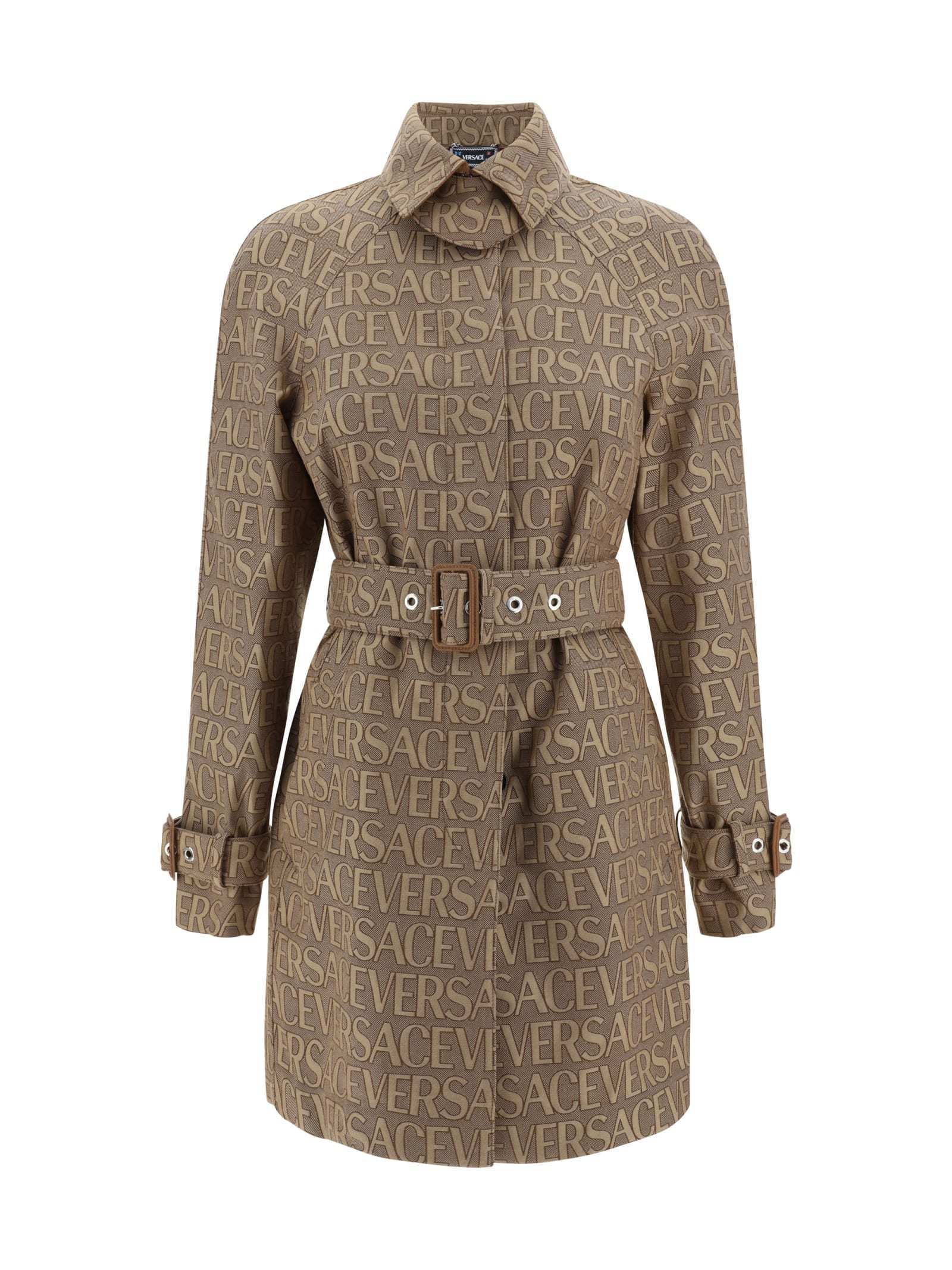 【送料&関税込】Versace Cotton Blend Trench Coat