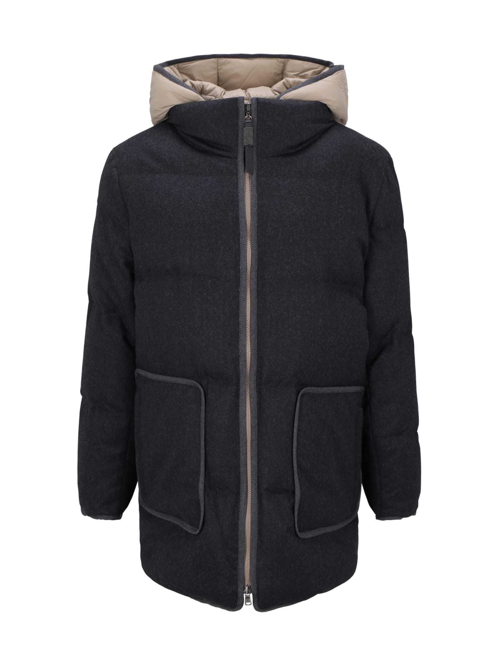 【送料&関税込】Brunello Cucinelli Long Down Jacket In Soft