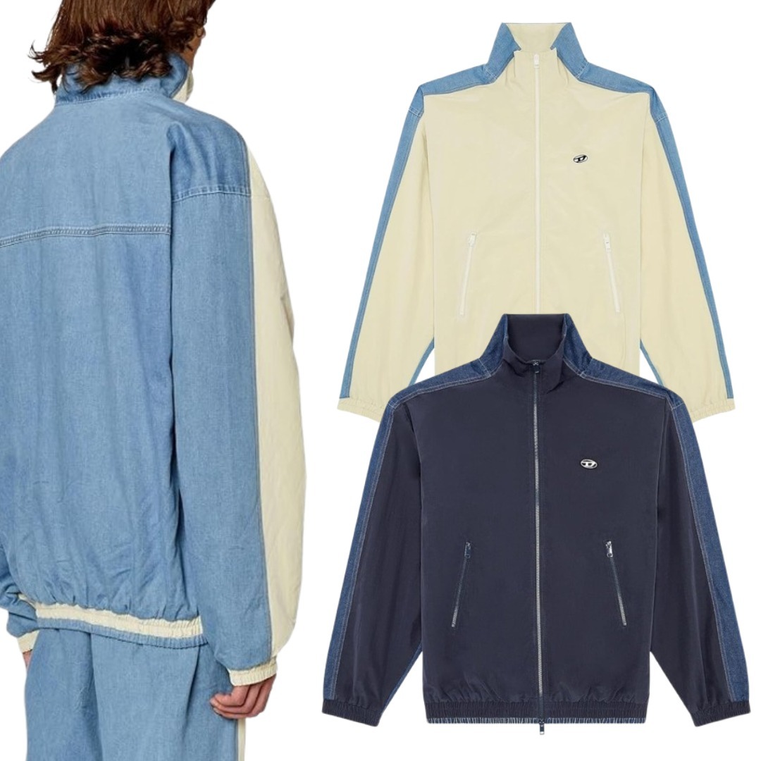 DIESEL メンズ ジャケット デニム ナイロン ミックス