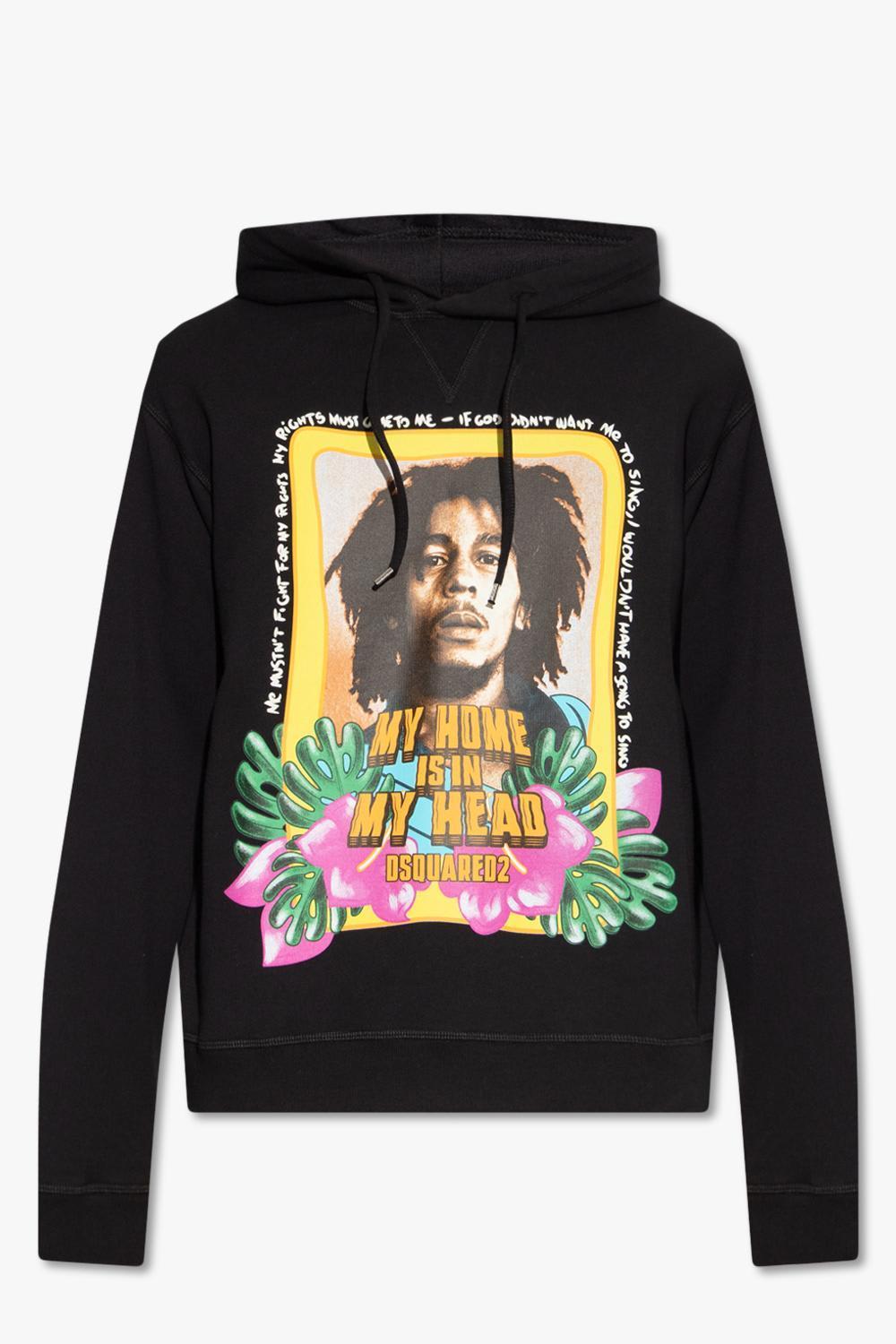 【送料&関税込】Dsquared2 Graphic Printed Drawstring Hoodie