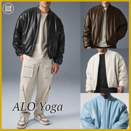 Alo Yoga【アロー】フェイクレザー プレミア ボンバージャケット ALO Yoga(アロー) レザージャケット・コート(レディース) - 海外